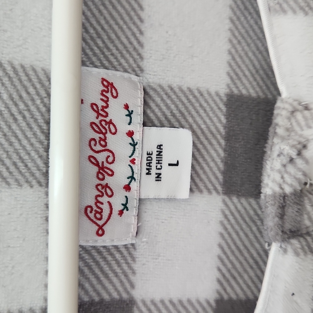 Lanz Of Salzburg Gray And White Nightgown Size Large - Picture 5 of 14